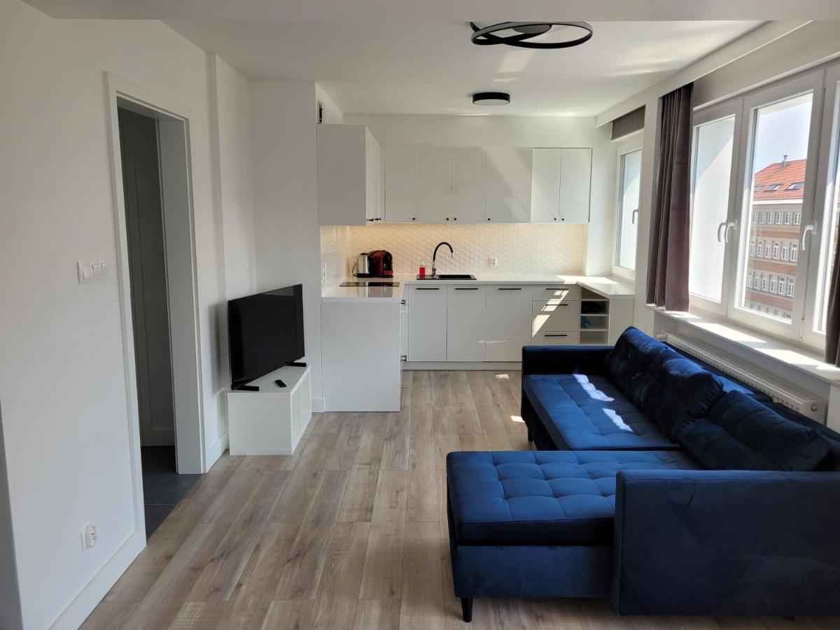 Апартаменты Sloneczny Apartament Przy Filharmonii, Walach Chrobrego Щецин Экстерьер фото